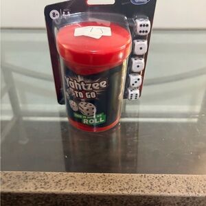 Hasbro Yahtzee To Go Travel Game - Red/Black